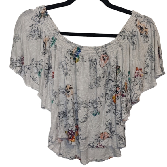 American Rag Off Shoulder Floral Top Boho Chic Size S 🌸 - Picture 2 of 8